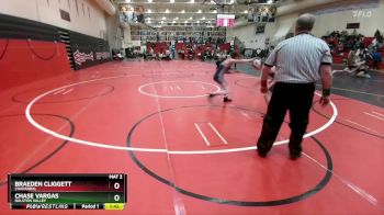 126-127 lbs Round 1 - Braeden Cliggett, Chaparral vs Chase Vargas, Ralston Valley