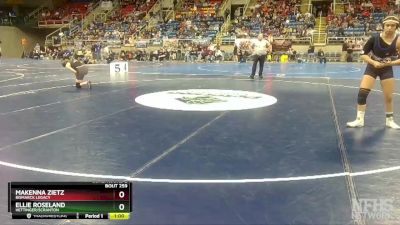 130 lbs Cons. Round 2 - MaKenna Zietz, Bismarck Legacy vs Ellie Roseland, Hettinger/Scranton