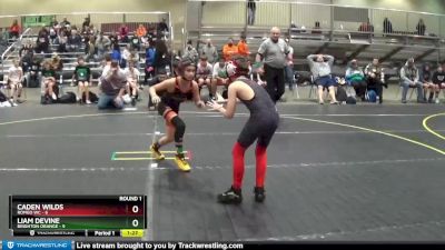 67 lbs Round 1 (4 Team) - Liam DeVine, Brighton Orange vs Caden Wilds, Romeo WC