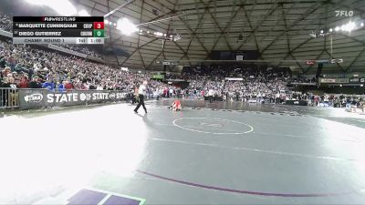 Boys 1B/2B 132 Champ. Round 1 - Diego Gutierrez, Columbia (Burbank) vs Marquette Cunningham, Coupeville