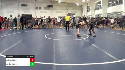 110-J lbs Quarterfinal - Juan Barajas, OH vs Antonius Harrison, MI