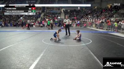 45 lbs Cons. Round 2 - Alona King, Bobcat Wrestling Club vs Tayla Broeckelman, Great Bend Wrestling Club