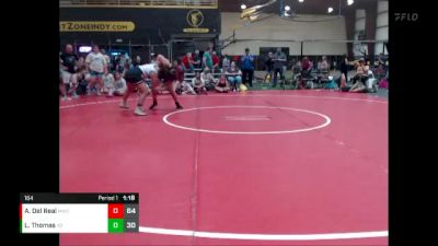 164 lbs Quarterfinals (8 Team) - Adalia Del Real, MoWest Championship Wrestling vs Leila Thomas, Indiana INFERNO BLACK