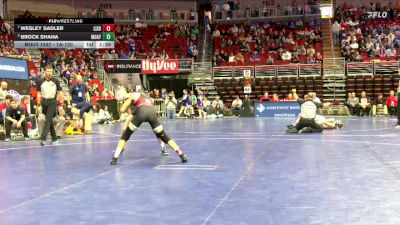 1A-120 lbs Cons. Round 5 - Brock Shaha, Mount Ayr vs Wesley Sadler, Lisbon