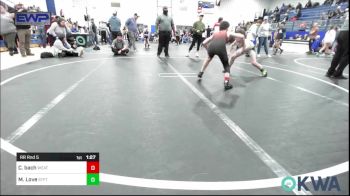 80 lbs Rr Rnd 5 - Clay Bach, Weatherford Youth Wrestling vs Maddox Love, Standfast