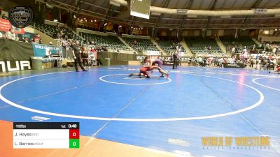 110 lbs Consolation - Jeremiah Hayes, Red Cobra Westling Academy vs Lucas Barrios, Miami Elite