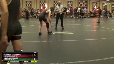 140 lbs Round 1 (6 Team) - Carter Chlebove, Mat Assassins Red vs Nathan Combs, Revival Blue