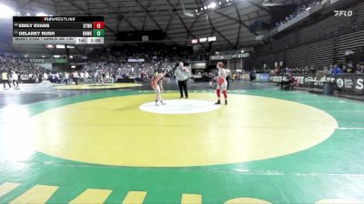 Girls 3A 130 lbs Champ. Round 1 - Delaney Rush, Kennewick (Girls) vs ...