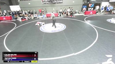 83 lbs Round 5 (10 Team) - Caleb Delfin, KCWA-FR vs Triton Paris, CVWA-FR