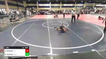 70 lbs Semifinal - Parker Salcedo, Sunkist Kids/Monster Garage vs Sebastian Guzman, Poway Elite