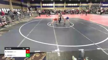 138 lbs Round Of 64 - Braydon Hanson, Rooster Savage vs Luke Jensen, Idaho Grizz