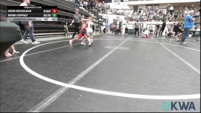55 lbs Quarterfinal - Keon Nicholson, Del City Little League Wrestling vs River Coffelt, Bridge Creek Youth Wrestling