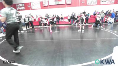 90 lbs Rr Rnd 1 - Evelyn Campbell, Verdigris Youth Wrestling vs Jax Feathers, Verdigris Youth Wrestling