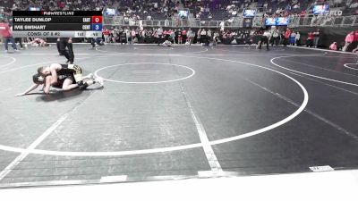 77.8-84.4 lbs Consi Of 8 #2 - Taylee Dunlop, East Kansas Eagles vs Ivie Swihart, Central Kansas Young Lions