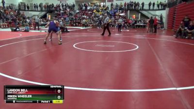 152 lbs Semifinal - Miken Wheeler, Anamosa vs Landon Bell, Iowa City, Liberty