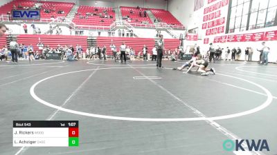 120 lbs Final - Jaxon Rickers, Woodward Youth Wrestling vs Landon Achziger, Choctaw Ironman Youth Wrestling