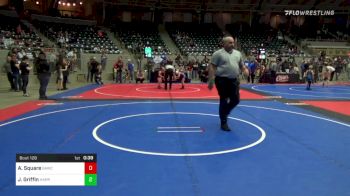 49 lbs Semifinal - Asher Square, Broken Arrow Wrestling Club vs Jackson Griffin, Harrah Little League Wrestling