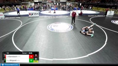 110 lbs Cons. Round 2 - Lucas Bidgood, Mad Dawg Wrestling Club vs Isaiah Ebersbach, Rough House Wrestling