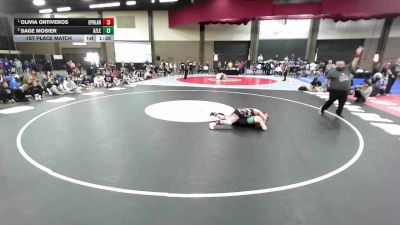 125 lbs 1st Place Match - Olivia Ontiveros, El Paso Bel Air vs Sage Mosier, Azle
