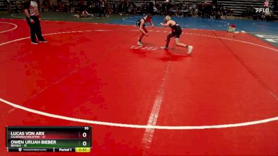 93 lbs Finals (8 Team) - Lucas Von Arx, Caledonia/Houston vs Owen Urijah Bieber, Bemidji