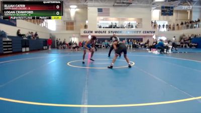 125 lbs Quarterfinals (8 Team) - Logan Crawford, Northeast Oklahoma vs Elijah Cater, North Idaho College