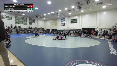 197 lbs Finals (2 Team) - Luca O`neil, Menlo Oak Squad vs Juan Luquin, Westcliff