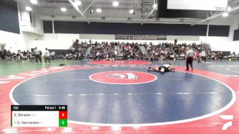 150 lbs Champ. Round 2 - Daniel Hernandez, South Torrance vs Sebastian Barajas, Sj Bosco