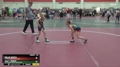 50 lbs Round 2 - Macy Meeks, Buckhorn Youth Wrestling vs Millie Kerth, Elevate Wrestling Club