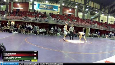 120 lbs Round 3 (4 Team) - Colin Lundy, Norfolk vs Landon Erickson, Smith Center HS