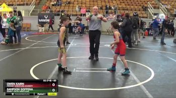 65 lbs 3rd Place Match - Sampson Goffena, Sidney Youth Wrestling vs Owen Kairn, Prodigy Wrestling Academy