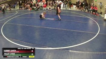 50 lbs Cons. Semi - McCoy Haws, SANPETE GIRLS WRESTLING CLUB vs Aubrey Smith, Montrose Wrestling Club