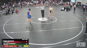 Girls 130 lbs Cons. Semi - Paige Edwards, Camden Girls vs Kaleya Davidson, Loris Girls