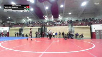 113 lbs Champ. Round 1 - Brayden Branson, Lawrence Central Bears vs Mj Hileman, Brownsburg