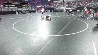 D2-215 lbs Semifinal - Cael Leisgang, Seymour vs Preston Krueger, New London