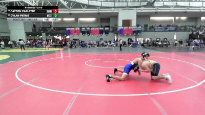 215 lbs Consi Of 8 #1 - Cayden Caplette, RHAM vs Dylan Petrie, West Haven