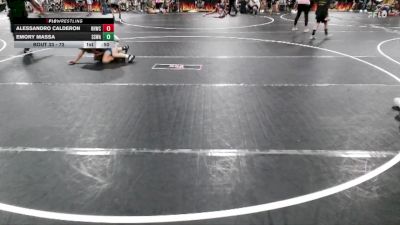 72 lbs Round 3 - Alessandro Calderon, Richmond Hill Wrestling Club vs Emory Massa, SWA Slate Wrestling Academy