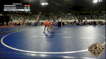 170 lbs Round Of 16 - Hayden Justice, Tahlequah Wrestling Club vs Easton Schmidt, Saints Youth Wrestling Club