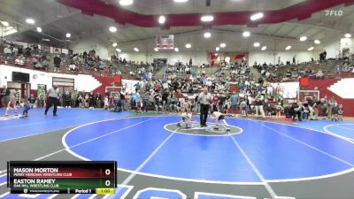 43 lbs Quarterfinal - Mason Morton, Perry Meridian Wrestling Club vs Easton Ramey, Oak Hill Wrestling Club