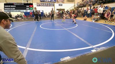 61 lbs Quarterfinal - Oaklin Grace, Blackwell Wrestling Club vs Dugan Allen, Barnsdall Youth Wrestling