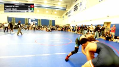 132 lbs Champ. Round 2 - Landon Alonzo, Canyon High School vs Kasen Thach, Eastvale Elite Wrestling