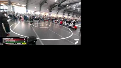 65 lbs Quarterfinal - Christian Benitez, Gracie Barra Westchase Wrestling Club vs Legend Collins, Mission Wrestling Club