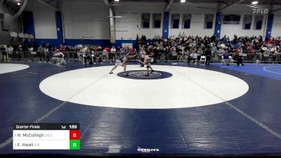 126 lbs Quarterfinal - Nathaniel McCullagh, Cambridge vs Elias Hajali, Saint John's Prep