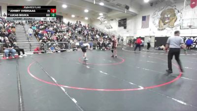 132 lbs Champ. Round 2 - Lucas Mojica, Rosemead vs Johnny Overgaag, Palm Desert