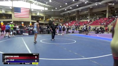 130 lbs Cons. Semi - Alex Cole, OK vs Jordynn Davis, KY