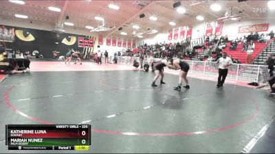 235 lbs Quarterfinal - Mariah Nunez, Palm Desert vs Katherine Luna, Downey