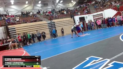 285 lbs Champ. Round 1 - K`Vion Robinson, Merrillville Pirates Wrestling vs Tyrese Covington, Pendleton Heights High School