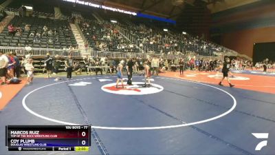 77 lbs Quarterfinal - Marcos Ruiz, Top Of The Rock Wrestling Club vs Coy Plumb, Douglas Wrestling Club