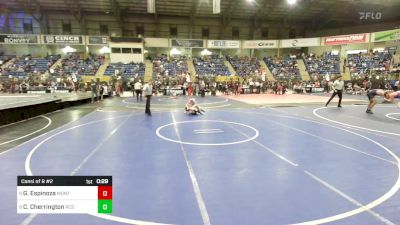 70 lbs Consi Of 8 #2 - Garyn Espinoza, Montrose Elite vs Caden Cherrington, RCS MS Wrestling