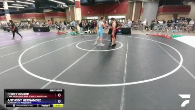 126 lbs Champ. Round 1 - Corey Bishop, Lake Highlands High School Wrestling vs Anthony Hernandez, Houston 713 Wrestling