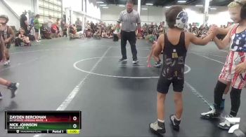 48 lbs Round 6 (8 Team) - Zayden Berckman, U2 Upstate Uprising White vs Nick Johnson, PA Alliance